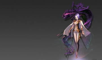 Картинка фэнтези красавицы+и+чудовища маг арт дркон aizel hinew kim посох скил девушка дизайн костюма