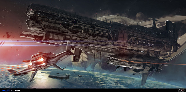 Обои картинки фото фэнтези, космические корабли,  звездолеты,  станции, solitary, tower, деревья, скалы, строение, julian, calle, горы, водопад