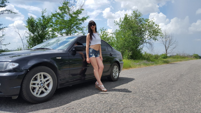 Обои картинки фото автомобили, -авто с девушками, авто, девушки