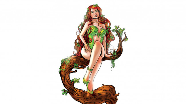 Обои картинки фото рисованное, комиксы, девушка, фон, взгляд, волосы