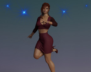 Картинка 3д+графика люди+ people фон взгляд девушка