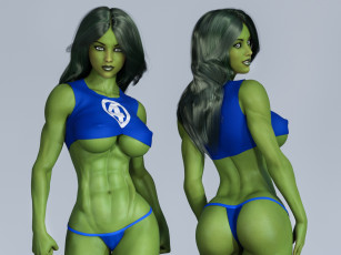 Картинка 3д+графика существа+ creatures фон взгляд девушка