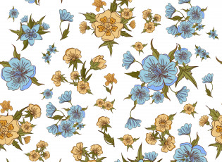 Картинка векторная+графика цветы+ flowers фон цветы