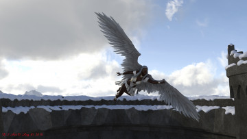 Картинка 3д+графика ангел+ angel ангел фон взгляд девушка