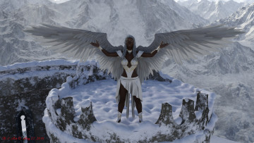 Картинка 3д+графика ангел+ angel ангел фон взгляд девушка