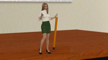 Картинка 3д+графика фантазия+ fantasy девушка взгляд фон