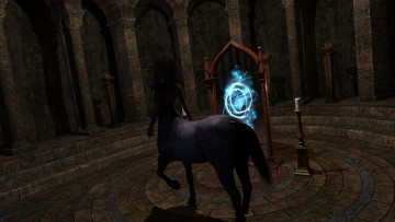 Картинка 3д+графика существа+ creatures кентавр фон взгляд девушка