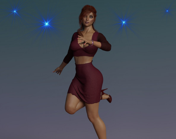 Обои картинки фото 3д графика, люди , people, фон, взгляд, девушка