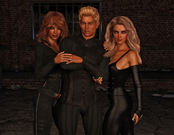 Обои картинки фото 3д графика, люди , people, девушки, взгляд, фон