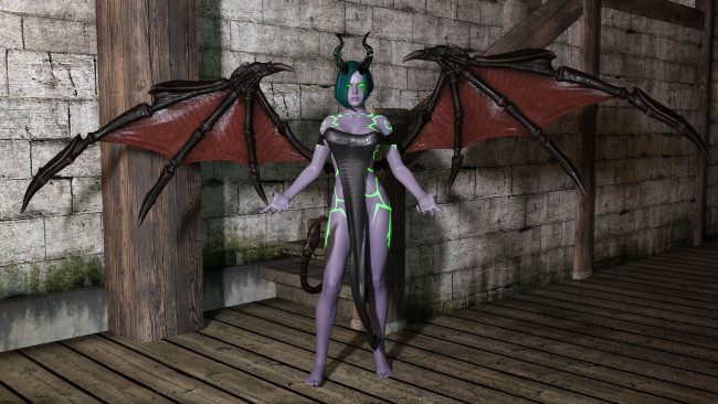 Обои картинки фото 3д графика, существа , creatures, девушка, взгляд, фон