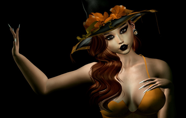 Обои картинки фото 3д графика, люди , people, девушка, взгляд, фон