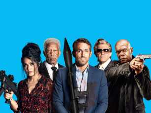 обоя hitmans wifes bodyguard ,  2021 , кино фильмы, hitmans wife`s bodyguard, телохранитель, жены, киллера, боевик, комедия, райан, рейнольдс, сэмюэл, л, джексон, сальма, хайек, морган, фриман, антонио, бандерас