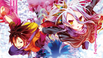 обоя нет игры,  нет жизни, аниме, no game no life, нет, игры, жизни, парень, девушка, персонажи