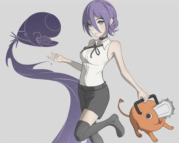 Обои картинки фото аниме, chainsaw man, chainsaw, man