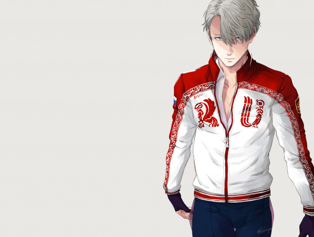 Обои картинки фото аниме, yuri on ice, юрий, на, льду