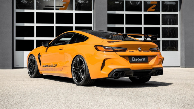 Обои картинки фото g-power g8m hurricane rr, автомобили, bmw, желтый, здание
