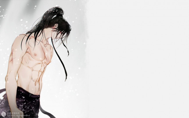 Обои картинки фото аниме, unknown,  другое , парень, торс