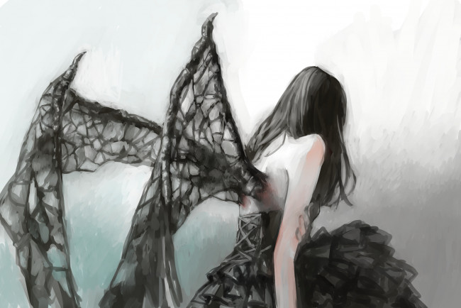 Обои картинки фото фэнтези, демоны, девушка