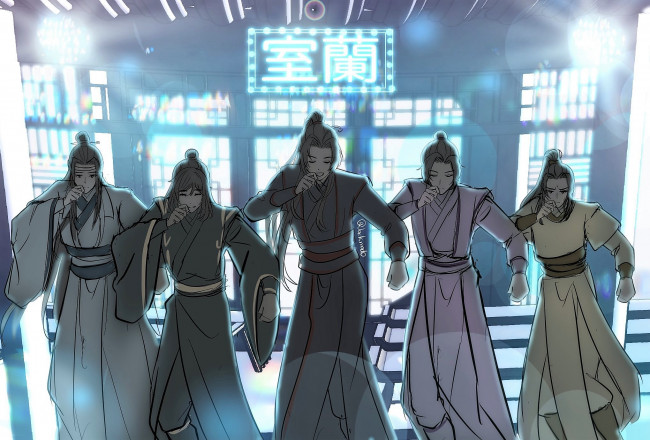 Обои картинки фото аниме, mo dao zu shi, персонажи, танец