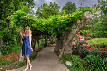 Картинка девушки алиса+тарасенко парк аллея блондинка