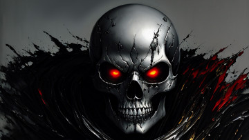 Картинка фэнтези нежить нейросети графика нейроарт ai art нейронные сети рисунки нейро искусство череп