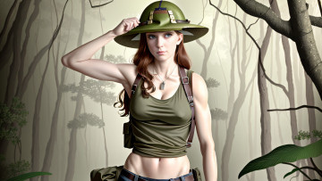 Картинка рисованное люди нейросети графика нейроарт ai art нейронные сети рисунки нейро искусство девушка в каске