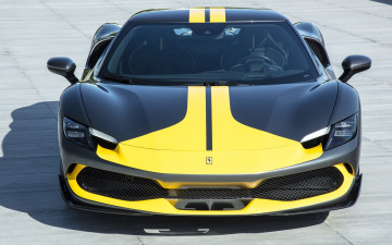 Картинка ferrari+296+gtb+assetto+fiorano автомобили ferrari черный полосы