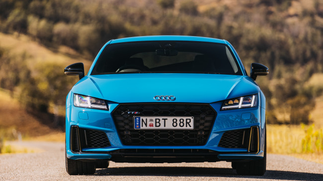 Обои картинки фото audi tts coupe, автомобили, audi, синий, дорога
