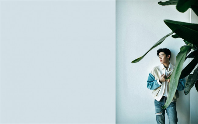 Обои картинки фото мужчины, hou ming hao, актер, куртка, джинсы