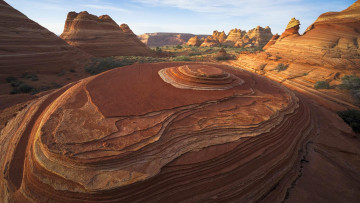 Картинка layered+sandstone arizona природа горы layered sandstone