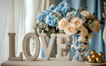 Картинка 3д+графика праздники+ holidays букет надпись