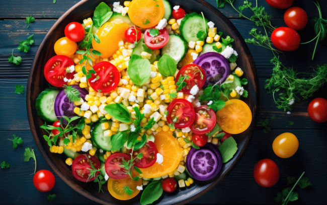 Обои картинки фото 3д графика, еда-, food, овощной, салат