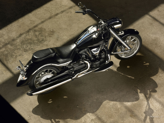 Обои картинки фото yamaha, xv1900a, midnight, star, 2006, мотоциклы