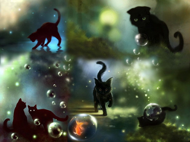 Обои картинки фото рисованные, животные