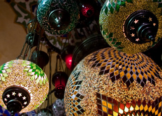 Картинка разное осветительные приборы шары орнамент бисер свет