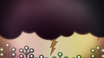 Картинка векторная графика туча молния