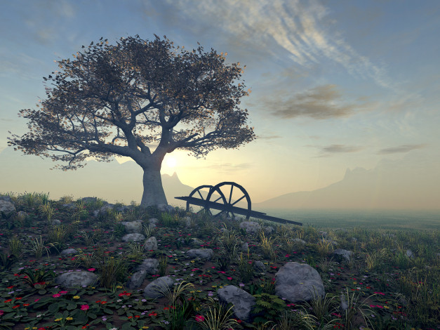 Обои картинки фото 3д, графика, nature, landscape, природа