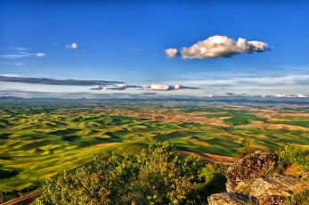 Картинка steptoe butte state park washington природа пейзажи панорама холмы palouse