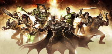 Картинка infinite crisis видео игры nightmare batman gaslight wonder woman green lantern