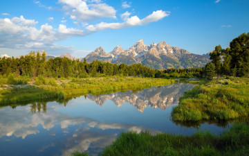 Картинка grand teton national park wyoming природа реки озера гранд-титон вайоминг горы озеро отражение