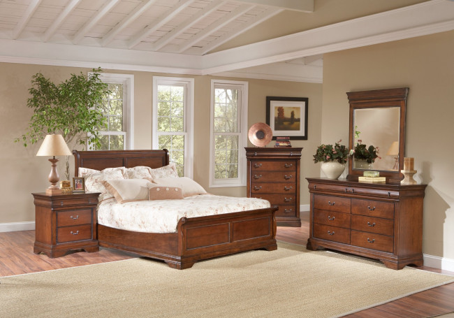 Обои картинки фото интерьер, спальня, тумбочки, подушки, окно, кровать