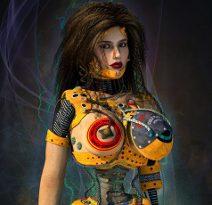 Картинка 3д+графика люди+ people взгляд девушка