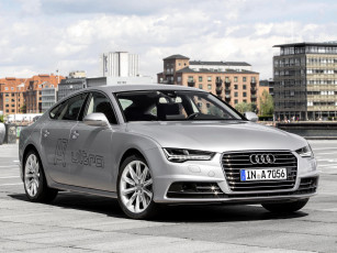 обоя автомобили, audi, серый, 2014г, ultra, 3-0, tdi, sportback, a7