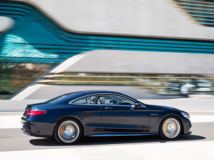 Картинка автомобили mercedes-benz темные 2014г c217 amg coupе s 65