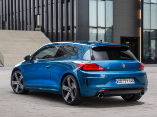 обоя автомобили, volkswagen, синий, 2014г, scirocco, r