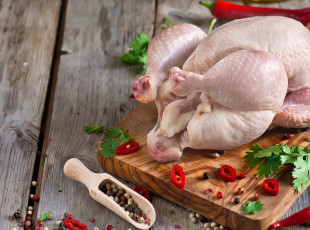 Картинка еда мясные+блюда перец курица зелень