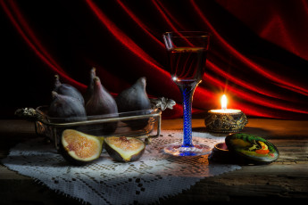 Картинка еда инжир бокал свеча