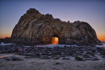 Картинка природа побережье арка скала берег