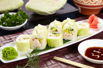 Картинка еда рыба +морепродукты +суши +роллы вегетарианский