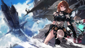 Картинка аниме final+fantasy город девушки облака арт swd3e2 final fantasy xiv hyur